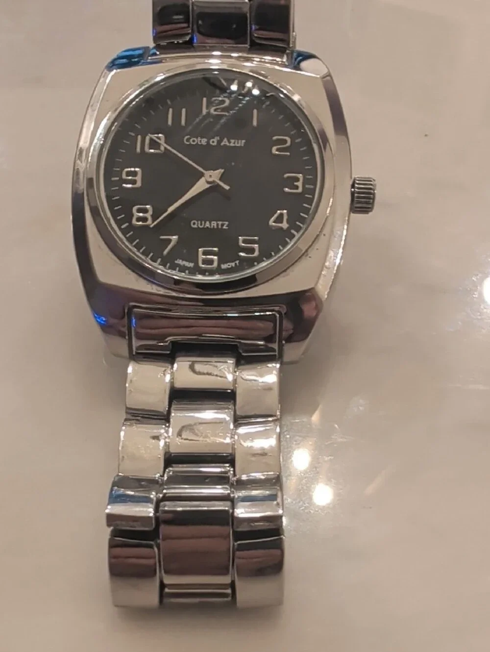 Vintage Cote d’Azur Men’s Quartz Watch – Japan Movement – Silver Tone Bracelet